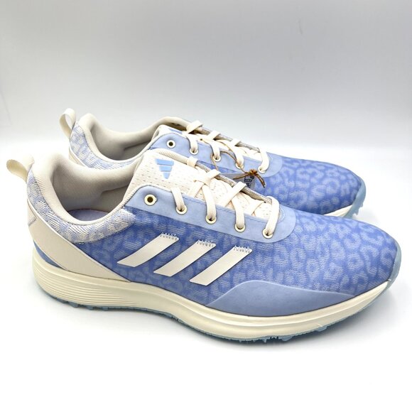 Adidas Womens‎ Size 11 S2G Spikeless Golf Shoes Sneakers Blue Leopard Print